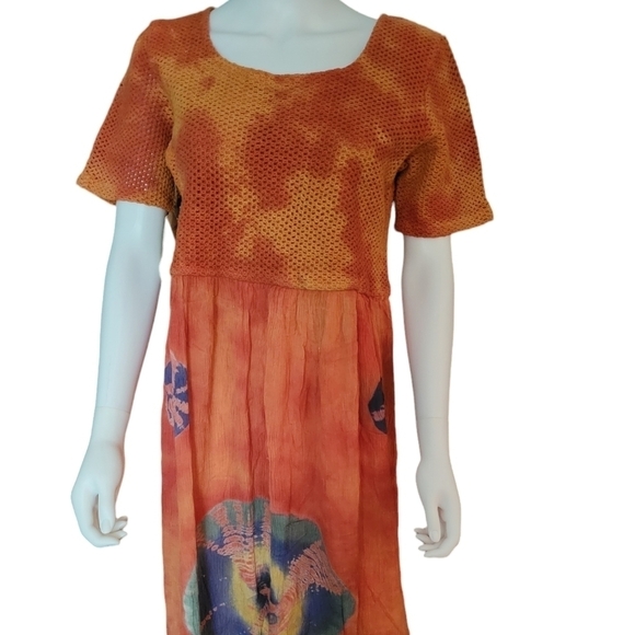 Caribbean Pacific Maxi Dress M/L Orange NWT - Picture 1 of 4